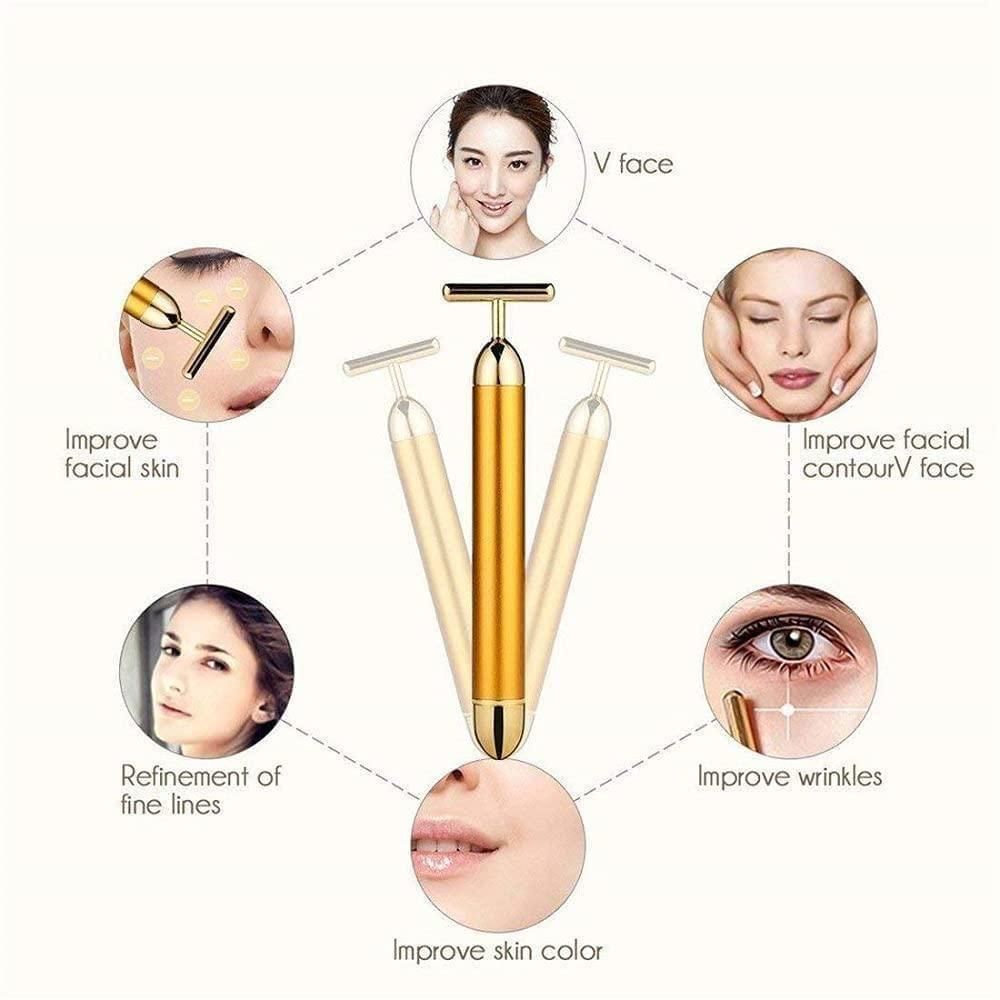 GlowUp Gold Bar Electric Facial Massage Roller