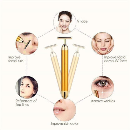 GlowUp Gold Bar Electric Facial Massage Roller
