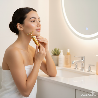 GlowUp Gold Bar Electric Facial Massage Roller
